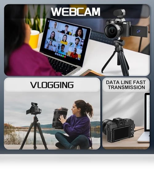 48MP WiFi Digital Camera with 4K Video, 16X Zoom, Wide Angle & Macro Lens — Professional DSLR Cameras, NBDDIGITAL