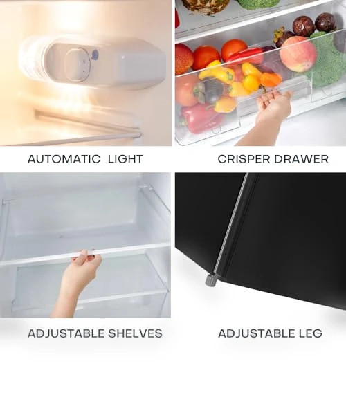 7.7 Cu.Ft. Double Door Refrigerator with Freezer, Adjustable Thermostat, Large Capacity — Cooling Solutions, Upstreman