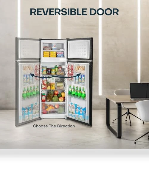 7.7 Cu.Ft. Double Door Refrigerator with Freezer, Adjustable Thermostat, Large Capacity — Cooling Solutions, Upstreman