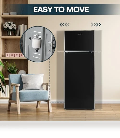 7.7 Cu.Ft. Double Door Refrigerator with Freezer, Adjustable Thermostat, Large Capacity — Cooling Solutions, Upstreman