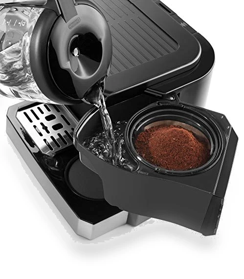 All-in-One Combination Coffee Maker & Espresso Machine with Adjustable Milk Frother — Coffee & Espresso Combos, De'Longhi