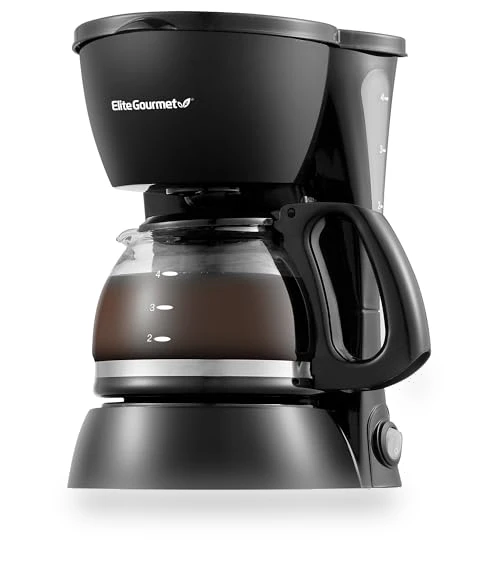 Automatic 4-Cup Brew & Drip Coffee Maker with Pause N Serve — Single-Cup Coffee Makers, Elite Gourmet