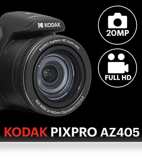 20MP Digital Camera with 40X Optical Zoom, 1080P Full HD Video — Compact Digital Cameras, KODAK