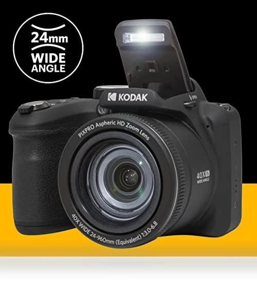 20MP Digital Camera with 40X Optical Zoom, 1080P Full HD Video — Compact Digital Cameras, KODAK