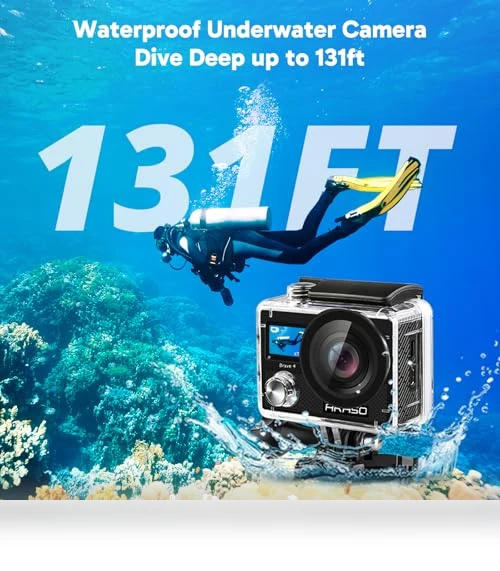 4K30fps WiFi Action Camera with Waterproof Case and Accessories — Adventure & Sports Cameras, AKASO