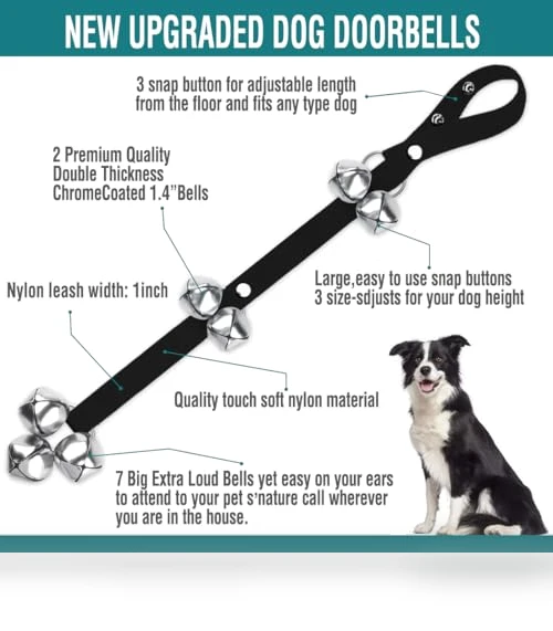 Premium Adjustable Dog Doorbells for Potty Training — Doorbells, BLUETREE