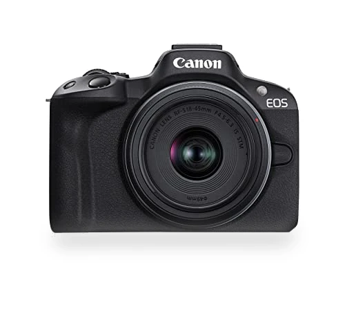 Mirrorless Camera with RF-S18-45mm Lens Kit, 24.2MP, 4K Video, Bluetooth, Wi-Fi — Mirrorless Cameras, Canon