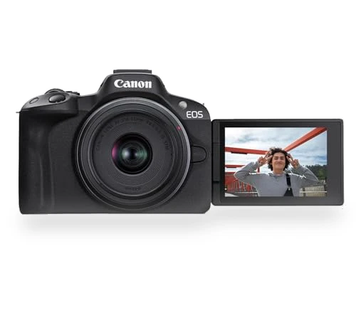 Mirrorless Camera with RF-S18-45mm Lens Kit, 24.2MP, 4K Video, Bluetooth, Wi-Fi — Mirrorless Cameras, Canon