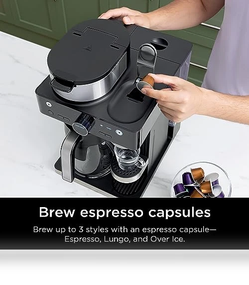 Espresso & Coffee Maker Barista System with Built-in Frother — Coffee & Espresso Combos, Ninja