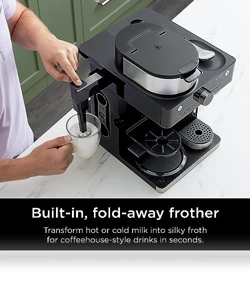 Espresso & Coffee Maker Barista System with Built-in Frother — Coffee & Espresso Combos, Ninja