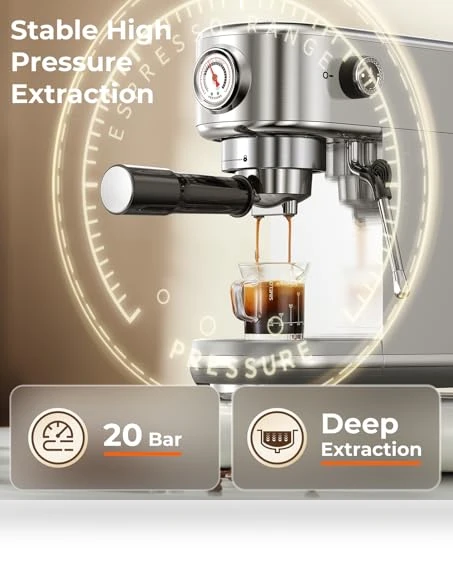 20 Bar Professional Espresso Machine with Milk Frother — Coffee & Espresso Combos, Atatix