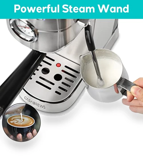 20 Bar Espresso Machine with Steam Milk Frother — Coffee & Espresso Combos, CASABREWS
