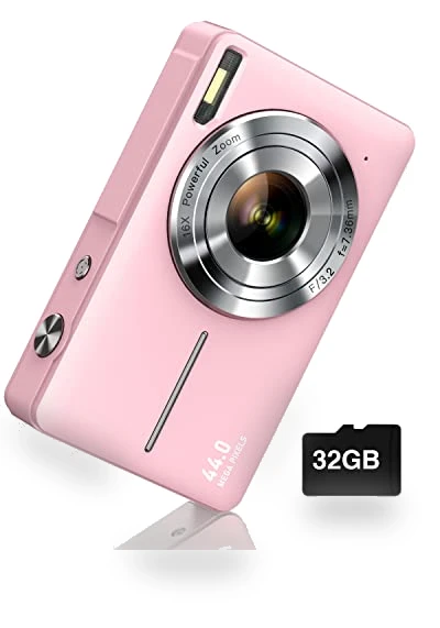 FHD 1080P Digital Camera with 16X Zoom Anti Shake, Compact Camera for Kids — Compact Digital Cameras, CAMKORY