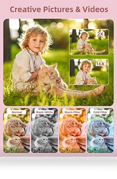 FHD 1080P Digital Camera with 16X Zoom Anti Shake, Compact Camera for Kids — Compact Digital Cameras, CAMKORY