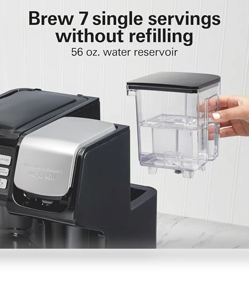 FlexBrew Trio 2-Way Coffee Maker, Compatible with K-Cup Pods or Grounds, Single Serve & Full Pot — Coffee & Espresso Combos, Hamilton Beach