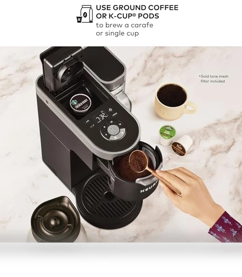 Single Serve & Carafe Coffee Maker with Programmable Auto Brew — Coffee & Espresso Combos, Keurig