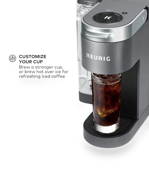 Single Serve K-Cup Pod Coffee Maker, MultiStream Technology, 4 Brew Sizes, Gray — Single-Cup Coffee Makers, Keurig
