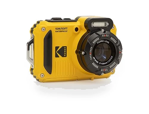 Rugged Waterproof WiFi Digital Camera 16MP 4X Optical Zoom 1080P Full HD Video Vlogging Camera — Compact Digital Cameras, KODAK