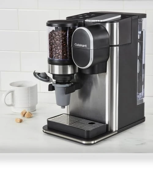 Single Serve Coffee Maker with Integrated Coffee Grinder, Stainless Steel — Single-Cup Coffee Makers, Cuisinart