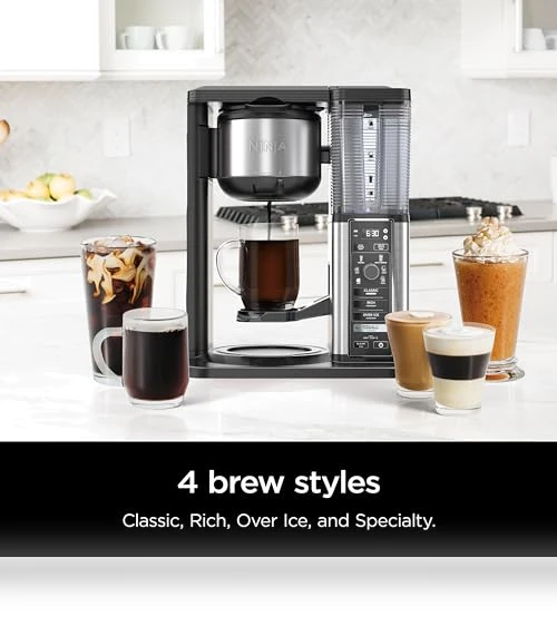 Specialty Coffee Maker, Hot & Iced Coffee, 6 Brew Styles, 8 Sizes — Coffee & Espresso Combos, Ninja