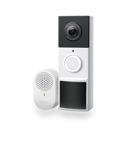 Smart Video Doorbell Camera Wireless with Chime, 2K with Full Color Night Vision & Spotlights — Smart Home Security, TP-Link