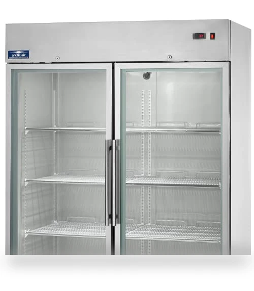 Two Door Glass Reach-In Refrigerator, 49 cu. ft, Stainless Steel — Mini Fridges, Arctic Air