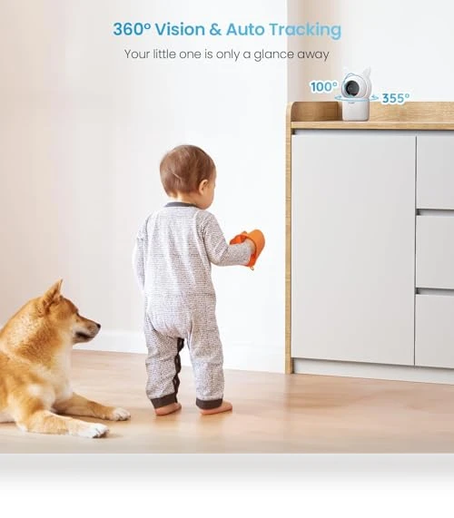 Video Baby Monitor with Camera and Audio - 1080P FHD, Night Vision, Motion Detection — Baby Monitors, iegeek