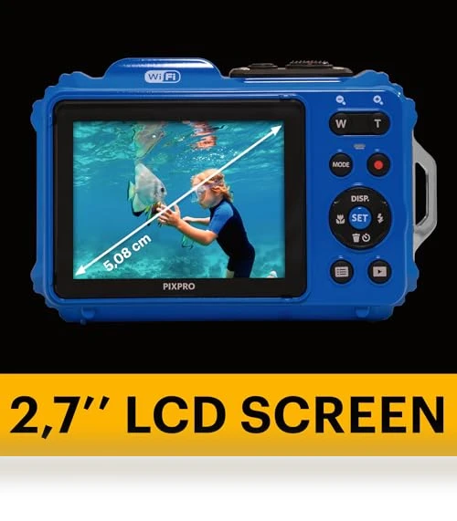 Rugged Waterproof WiFi Digital Camera 16MP 4X Optical Zoom 1080P Full HD Video — Adventure & Sports Cameras, KODAK