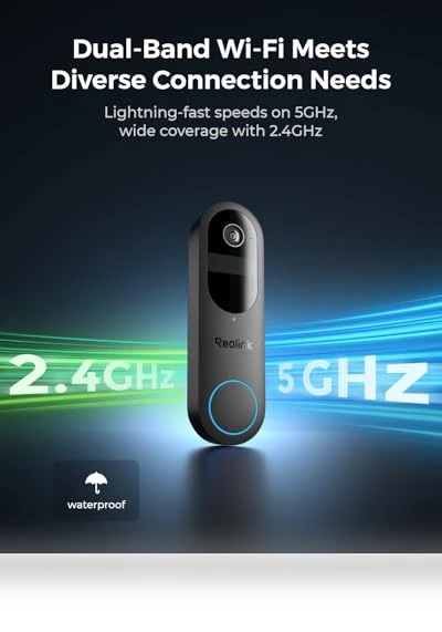 2K Wireless Video Doorbell Camera with Head-to-Toe View — Smart Home Security, Reolink