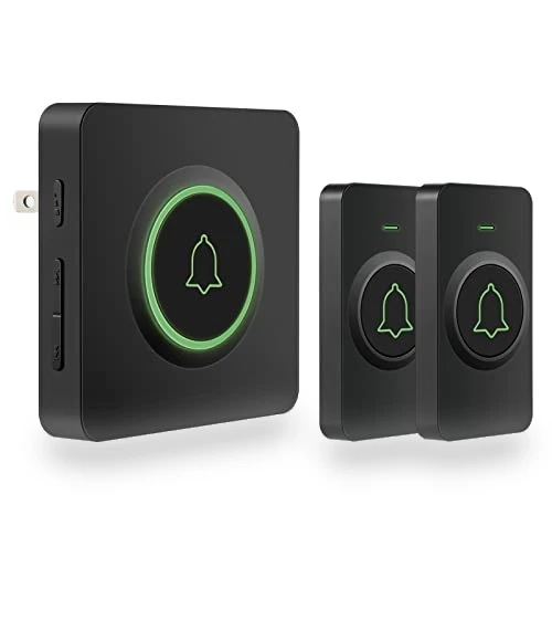 Wireless Doorbell with 1300 Feet Range, 56 Melodies & Waterproof Design — Push Buttons, AVANTEK