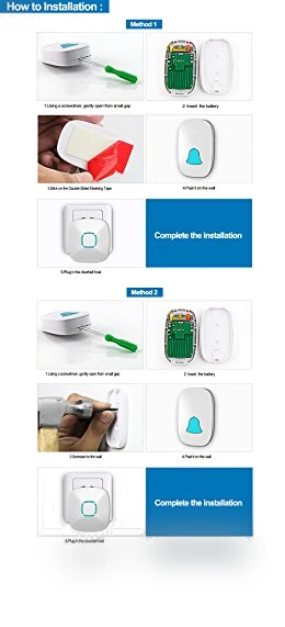 Waterproof Wireless Doorbell Chime Kit with 36 Chimes, Adjustable Volume, 1000ft Range — Kits, Lovin Product