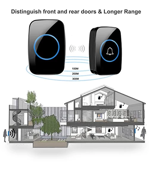 Waterproof Wireless Doorbell Kit with 1000ft Range — Kits, Full House