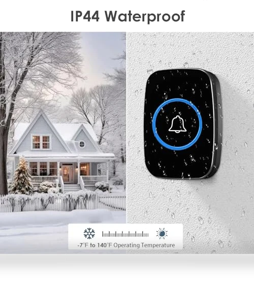 Waterproof Wireless Doorbell Kit with 1000ft Range — Kits, Full House