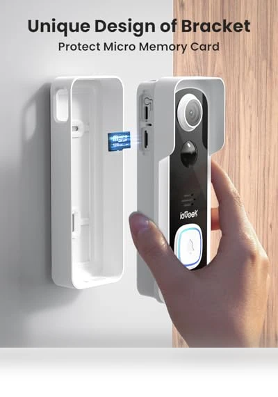 Wireless Video Doorbell with Chime, 1080P FHD, Voice Changer, PIR Motion Detection — Kits, iegeek