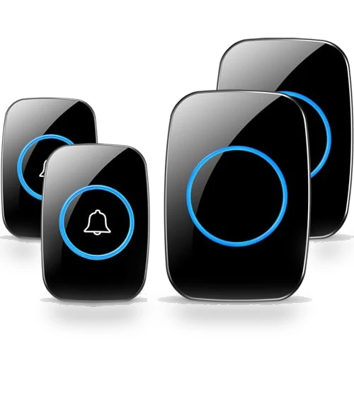 Waterproof Wireless Doorbell Kit with 1000 Feet Range and 60 Chime Options — Kits, Full House