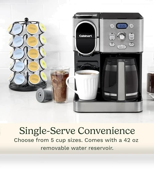 12-Cup Glass Carafe Coffee Maker with Single Server Brewer — Single-Cup Coffee Makers, Cuisinart