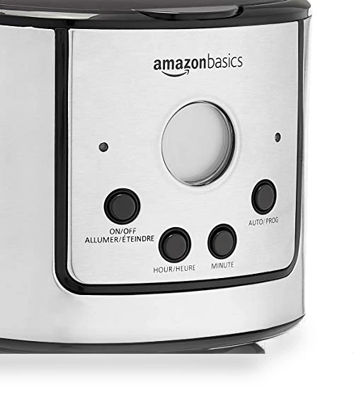 Drip Coffee Maker 12 Cup with Carafe and Reusable Filter, Stainless Steel — Coffee Makers, Amazon Basics