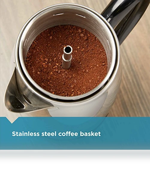12 Cup Electric Coffee Percolator with Stainless Steel Basket — Electric Coffee Brewers, Farberware