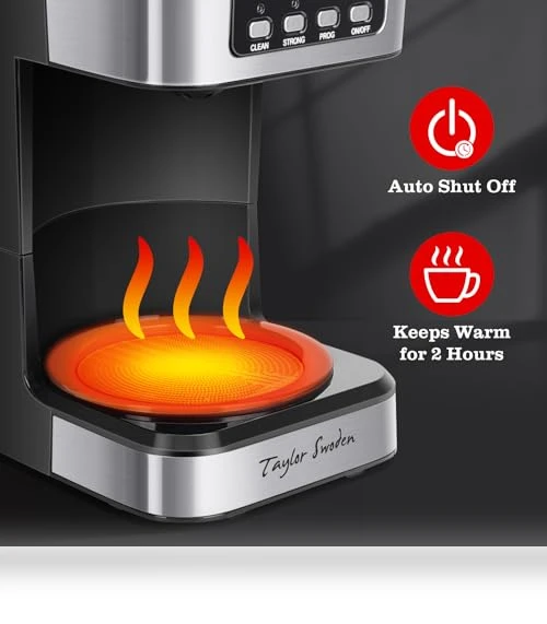 12-Cup Programmable Coffee Maker with Strength Brew Options — Coffee & Espresso Combos, Taylor Swoden