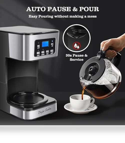 12-Cup Programmable Coffee Maker with Strength Brew Options — Coffee & Espresso Combos, Taylor Swoden