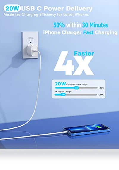 Fast iPhone Charger 2-Pack with 10FT Lightning Cable — Lightning, GOOD EVER TRADING LTD