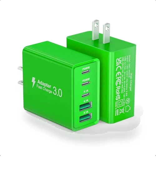 50W USB C Fast Charger Block, 5-Port Type C Wall Charger Brick — Charging Solutions, Qwinjwin