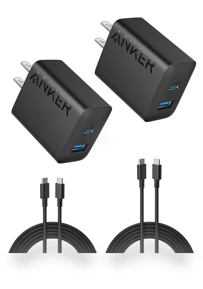 20W Dual Port USB C Charger Block with 5 ft Cable — Charging Solutions, Anker