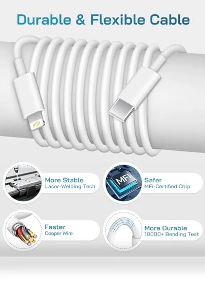 Fast Charging 20W USB-C Block with 6 Ft Cord [3 Pack] — Charging Solutions, Shenzhen Yijiapin Trading Co., Ltd.