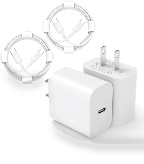 20W Type C Fast Charger with USB-C to C Cable - 2-Pack — Charging Solutions, DJYQWIN