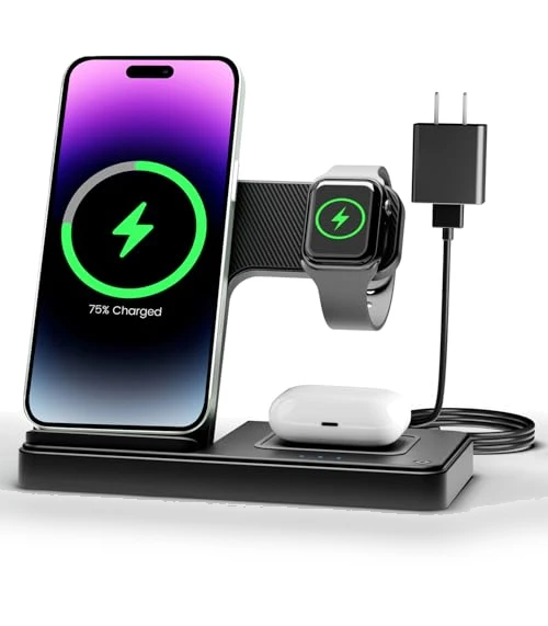 3 in 1 Wireless Charging Station for iPhone, Apple Watch, AirPods — Charging Solutions, GETPALS