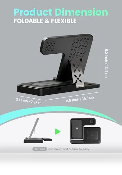 3 in 1 Wireless Charging Station for iPhone, Apple Watch, AirPods — Charging Solutions, GETPALS
