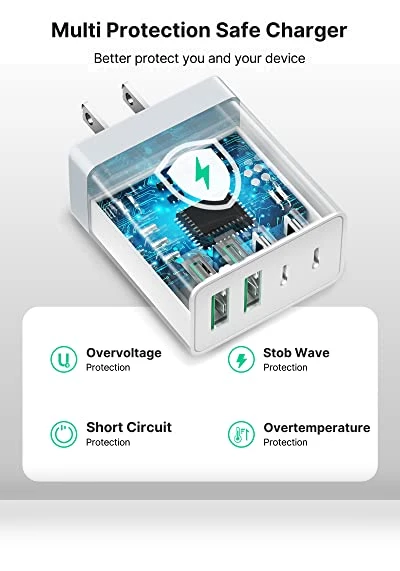 40W Fast USB C Wall Charger Block, 4-Port PD Power Adapter — Charging Solutions, CHONGZHENG (HK)CO. ,LIMITED