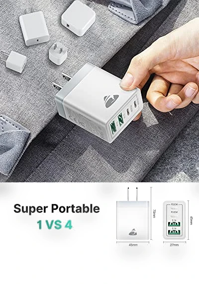 40W Fast USB C Wall Charger Block, 4-Port PD Power Adapter — Charging Solutions, CHONGZHENG (HK)CO. ,LIMITED