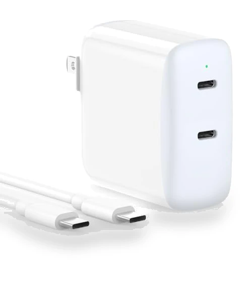 40W Dual USB C Charger with 6.6ft Cable — Charging Solutions, Dongguan Mizhi Technology Ltd.